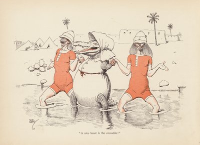 Tails with a Twist: The Crocodile (färg litho) av Edward Tennyson Reed