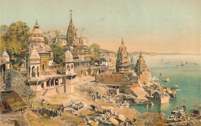 Benares på Ganges, 1892, 1904 av Edward Theodore Compton