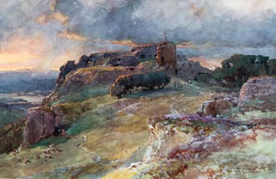 Regenstein (färglitografi) av Edward Theodore Compton