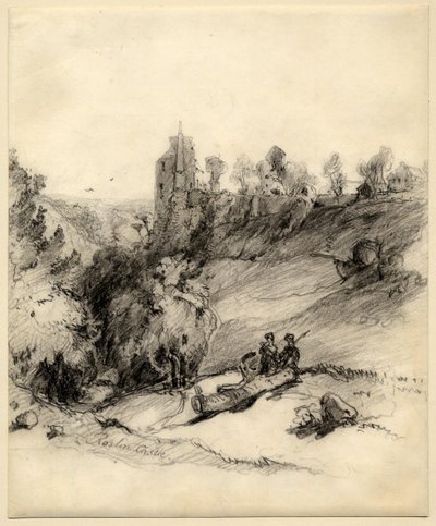 Roslin (Rosslyn) slott av Edward Thomas Daniell