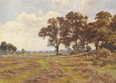 Luften doftade av kastat och soltorkat gräs (färglitografi) av Edward Wilkins Waite