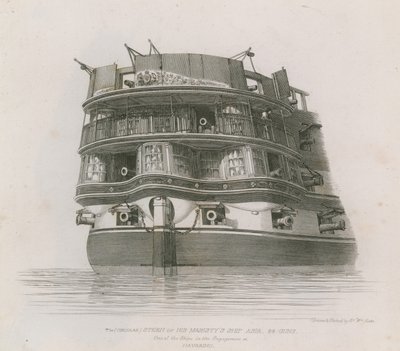 Hans Majestäts fartyg Asia av Edward William Cooke