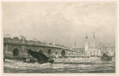 London Bridge av Edward William Cooke