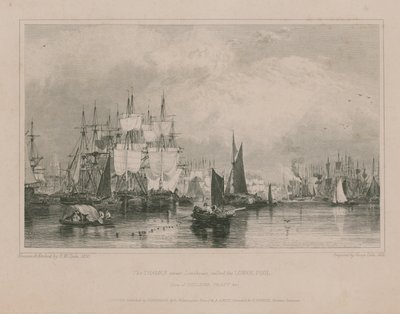 Themsen nära Limehouse: Lower Pool av Edward William Cooke