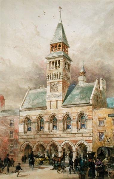 Civic Building (akvarell på papper) av Edward William Godwin