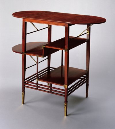 Sidobord, ca 1872 (valnöt och mässing) av Edward William Godwin