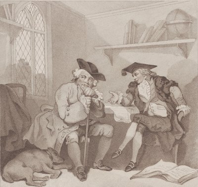 A College Scene, or a Fruitless Attempt on the Purse of..., [1 augusti 1787], återutgiven 1 juli 1802. av Edward Williams