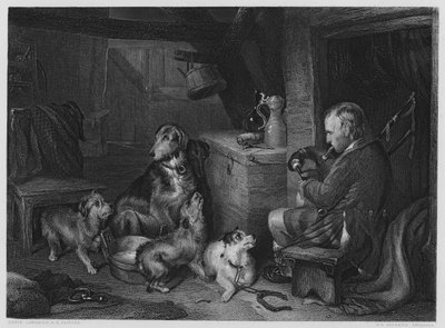 Highland Music, från bilden i Vernon Gallery (gravyr) av Edwin (after) Landseer
