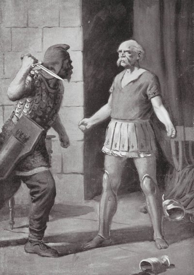 Mithradates död (litografi) av Edwin A. Morrow
