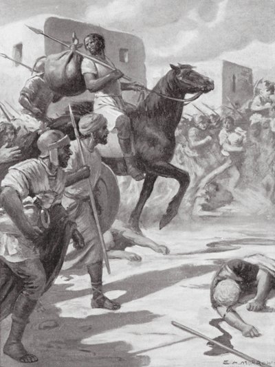 Plundring från Tyrus (litografi) av Edwin A. Morrow