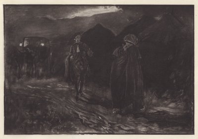 Illustration för She Stoops to Conquer av Oliver Goldsmith (litho) av Edwin Austin (after) Abbey