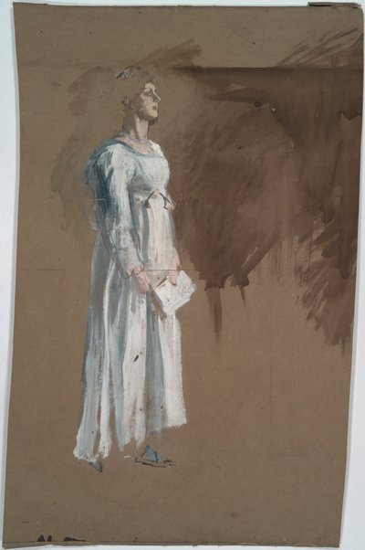 En figur i klassisk klädsel. av Edwin Austin Abbey