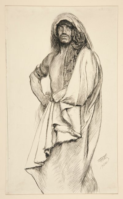 Aaron, från Titus Andronicus av Edwin Austin Abbey