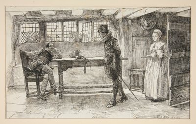 En ovälkommen besökare - av Edwin Austin Abbey