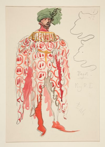 Bagot, kostymskiss för Henry Irving av Edwin Austin Abbey