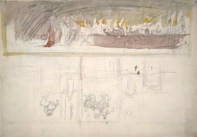 Kompositionsstudie för av Edwin Austin Abbey