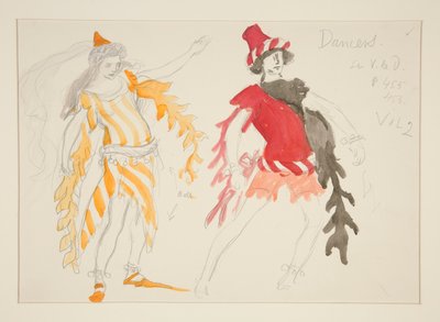Dansare, kostymskiss för Henry Irving av Edwin Austin Abbey