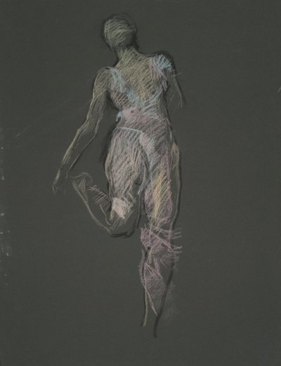 Tidig figurstudie för av Edwin Austin Abbey
