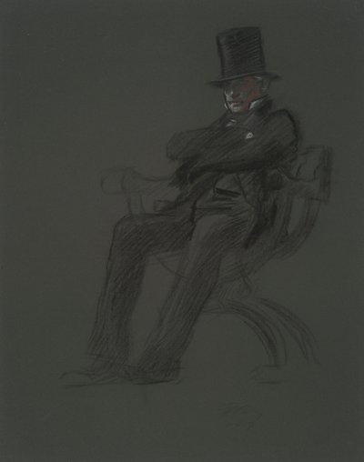 Figurstudie för av Edwin Austin Abbey