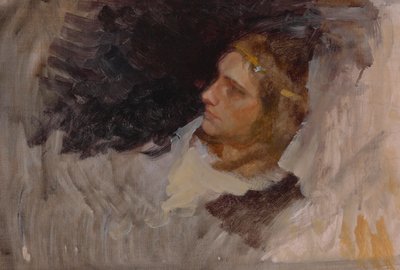Figurstudie av Hamlet, för The Play Scene, Hamlet, Act III, Scene II av Edwin Austin Abbey