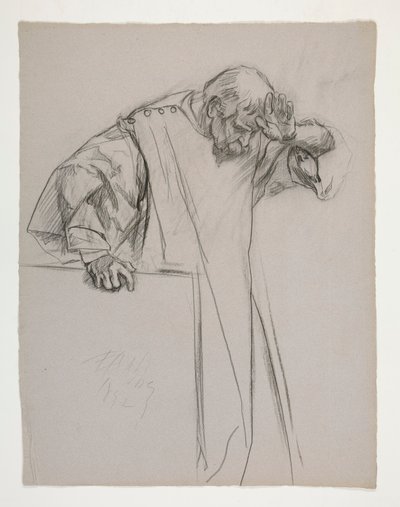 Figurstudier för kung Arthur av Edwin Austin Abbey