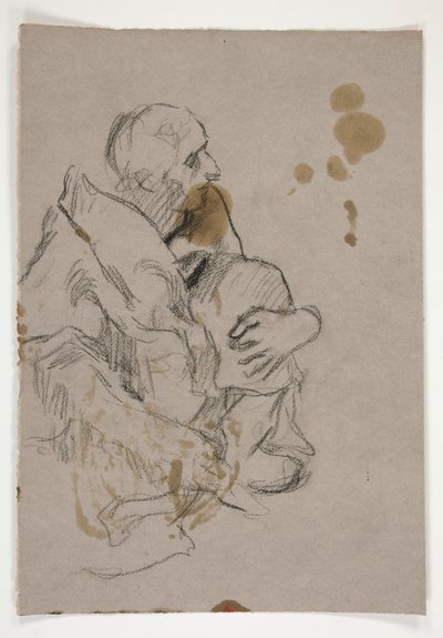 Figurstudie för av Edwin Austin Abbey