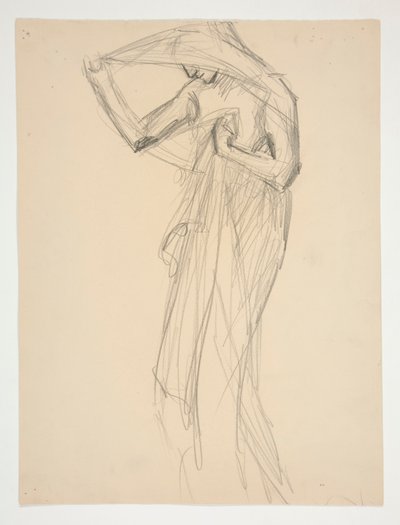 Figurstudie för av Edwin Austin Abbey