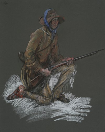 Figurstudie för av Edwin Austin Abbey