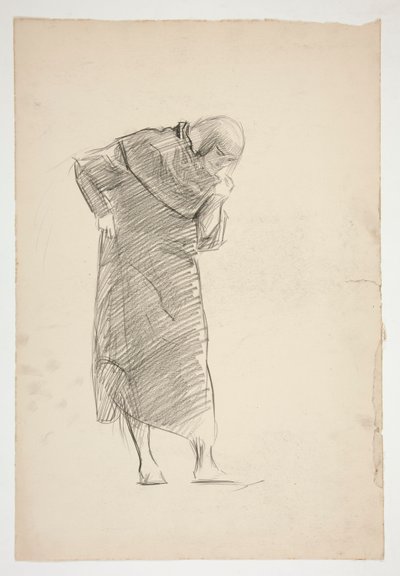 Figurstudie för av Edwin Austin Abbey