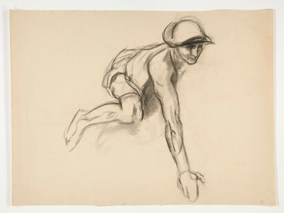 Figurstudie för av Edwin Austin Abbey