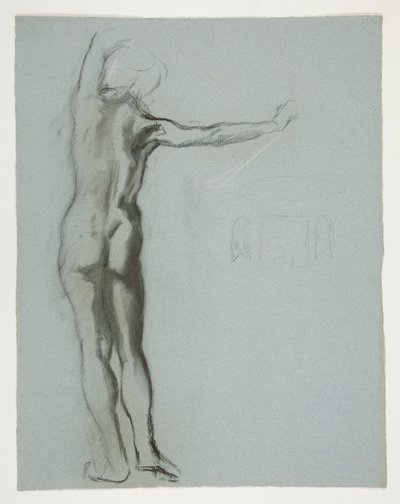 Figurstudie för av Edwin Austin Abbey