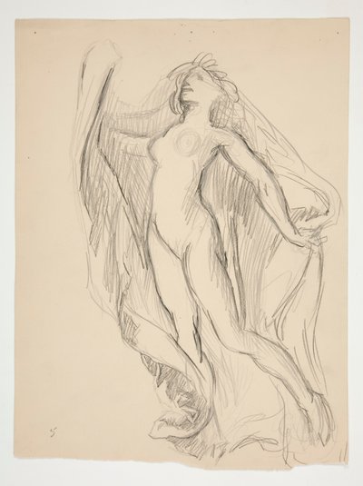 Figurstudie för av Edwin Austin Abbey