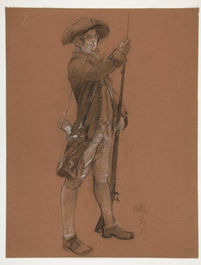 Figurstudie för av Edwin Austin Abbey