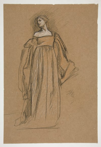 Figurstudie för av Edwin Austin Abbey