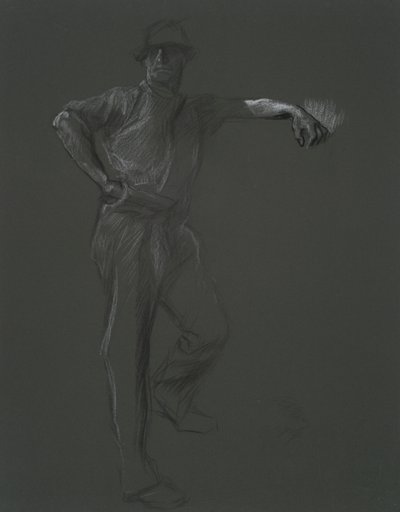Figurstudie för av Edwin Austin Abbey