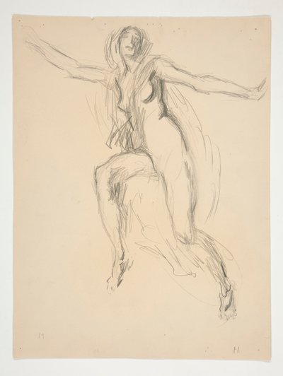 Figurstudie för av Edwin Austin Abbey