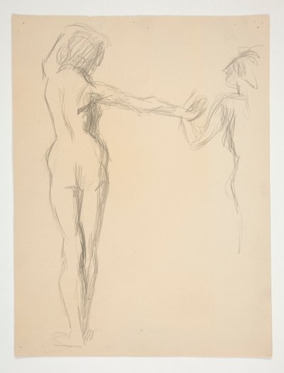 Figurstudie för av Edwin Austin Abbey