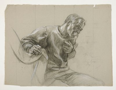 Figurstudie för av Edwin Austin Abbey
