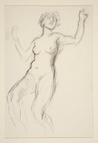 Figurstudie för av Edwin Austin Abbey