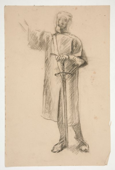 Figurstudie för av Edwin Austin Abbey