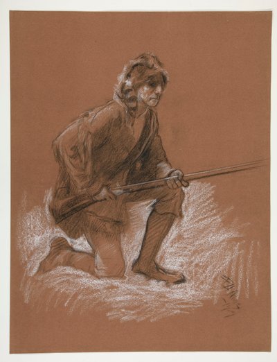 Figurstudie för av Edwin Austin Abbey
