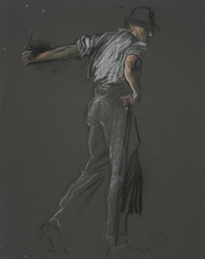 Figurstudie för av Edwin Austin Abbey