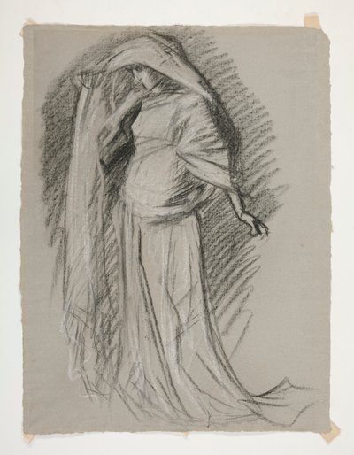 Figurstudie för Castle of the Maidens, från The Quest of the Holy Grail (en serie med femton målningar för Boston Public Library, färdigställd 1901) av Edwin Austin Abbey