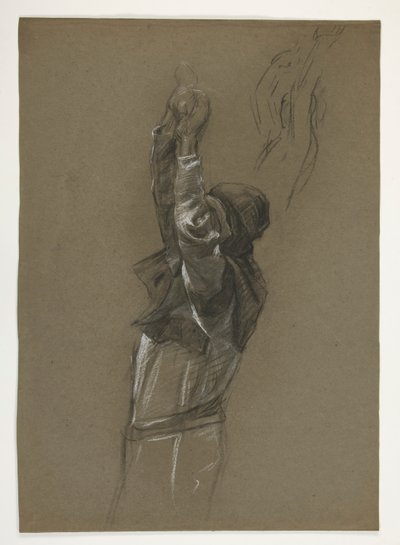Figurstudie för kung Arthur av Edwin Austin Abbey