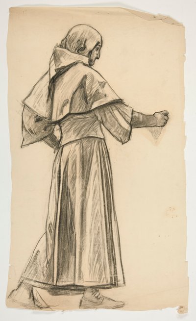 Figurstudie för kung Arthur av Edwin Austin Abbey