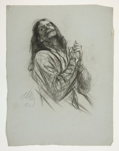 Figurstudie för kung Arthur av Edwin Austin Abbey