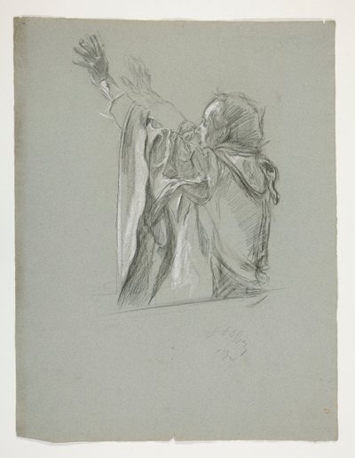 Figurstudie för kung Arthur av Edwin Austin Abbey