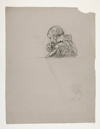 Figurstudie för kung Arthur av Edwin Austin Abbey
