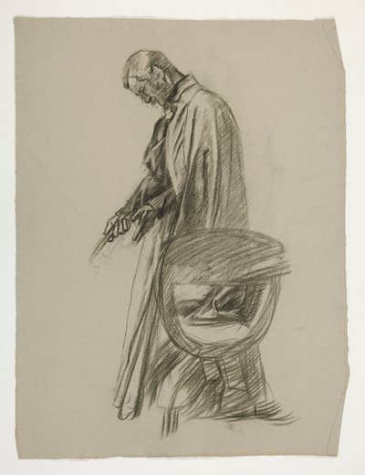 Figurstudie för kung Arthur av Edwin Austin Abbey