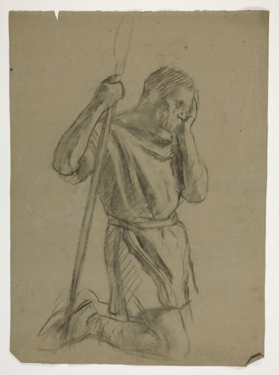 Figurstudie för kung Arthur av Edwin Austin Abbey